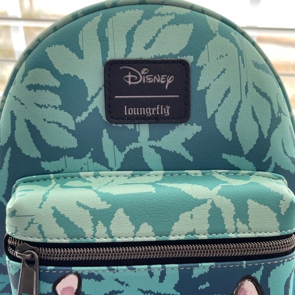 Loungefly Disney Teal Blue Green Stitch Mini Backpack New - Picture 4 of 9